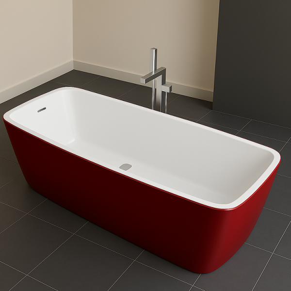 185 x 86 BAĞIMSIZ KÜVET KIRMIZI BEYAZ