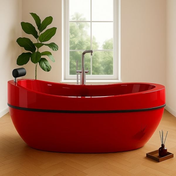 190 x 92 BAĞIMSIZ KÜVET KIRMIZI