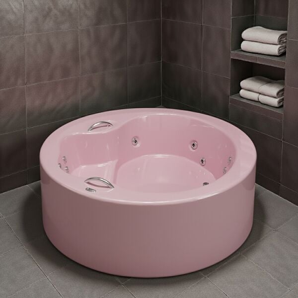 180 CM BAĞIMSIZ JAKUZİ PEMBE