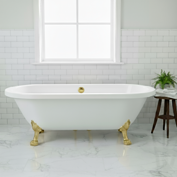 177 X 80 AYAKLI KÜVET BEYAZ ALTIN