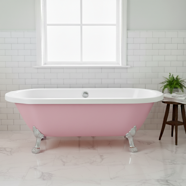 177 x 80 AYAKLI KÜVET PEMBE BEYAZ