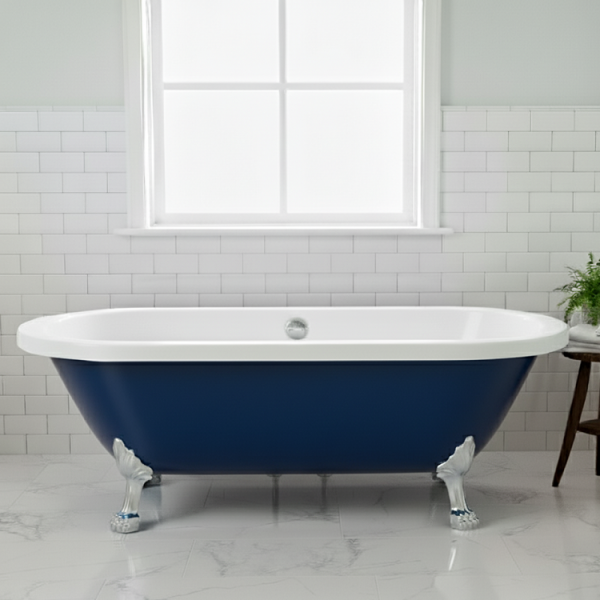 177 x 80 AYAKLI KÜVET SAFİR MAVİ BEYAZ