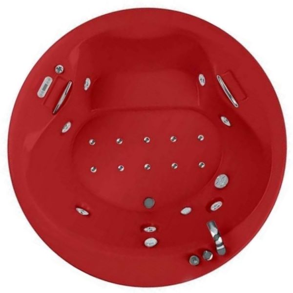 180 CM YUVARLAK JAKUZİ KIRMIZI