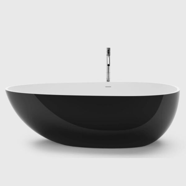 168 x 86 BAĞIMSIZ KÜVET SİYAH BEYAZ