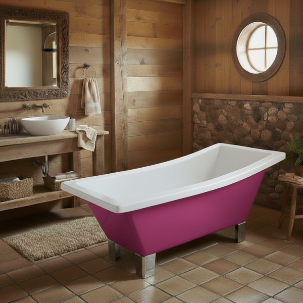 172 x 76 AYAKLI KÜVET LİLA BEYAZ