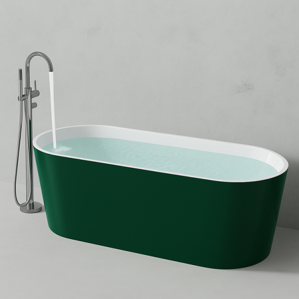 176 x 80 BAĞIMSIZ KÜVET YEŞİL BEYAZ