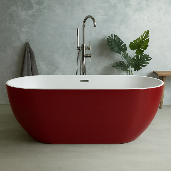 164 x 77 BAĞIMSIZ KÜVET KIRMIZI BEYAZ