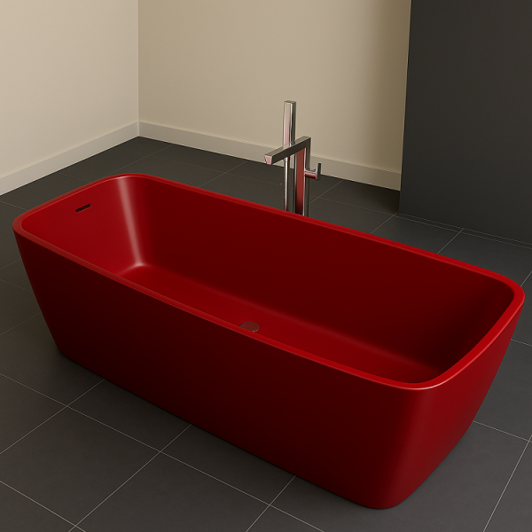 185 x 86 BAĞIMSIZ KÜVET KIRMIZI