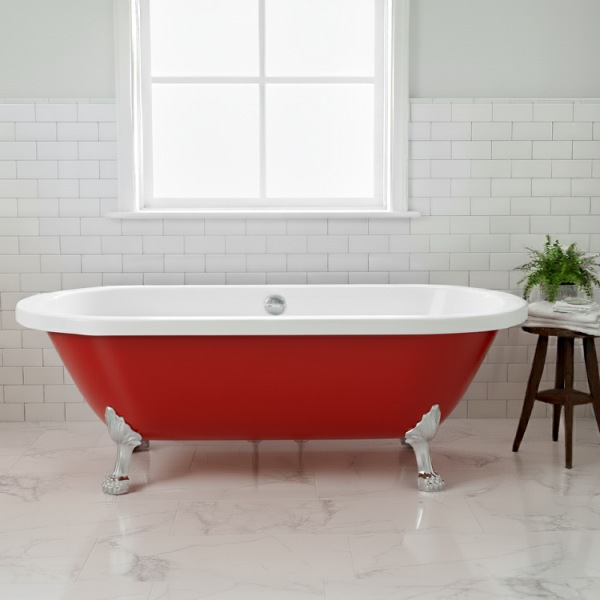 177 x 80 AYAKLI KÜVET KIRMIZI BEYAZ