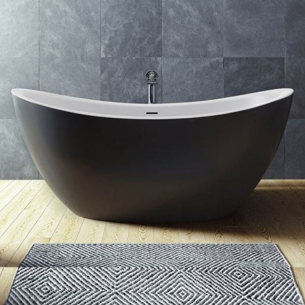 174 x 86 BAĞIMSIZ KÜVET SİYAH BEYAZ