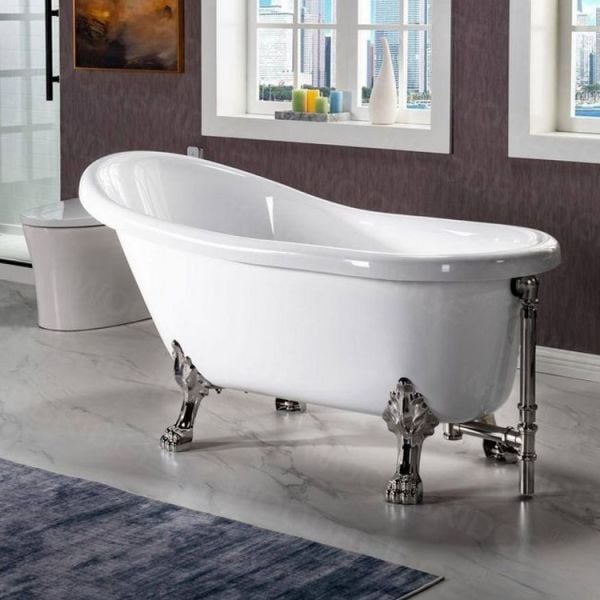 172 x 80 AYAKLI KÜVET BEYAZ KROM