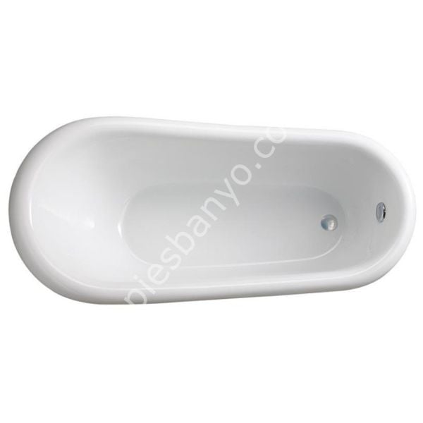 172 x 80 AYAKLI KÜVET BEYAZ KROM