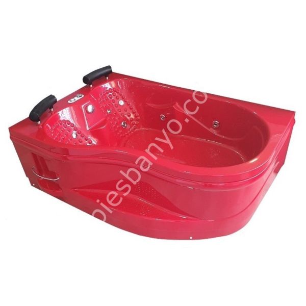 175 X 120 ÇİFT KİŞİLİK JAKUZİ KIRMIZI SOL