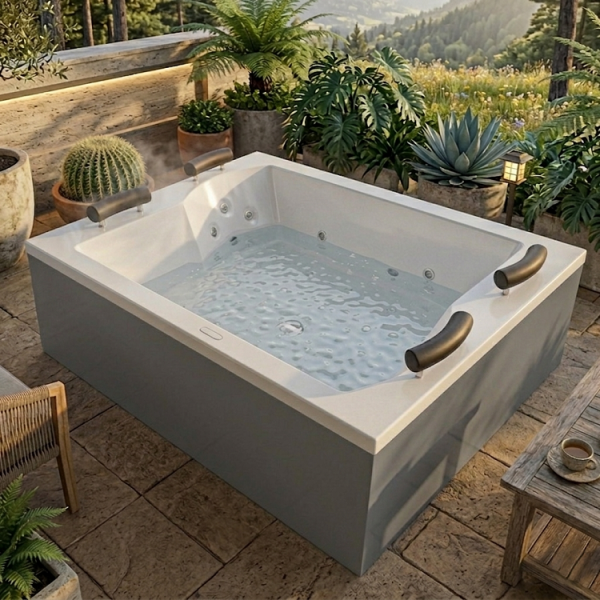 180 x 150 İKİ KİŞİLİK GRİ PANELLİ JAKUZİ