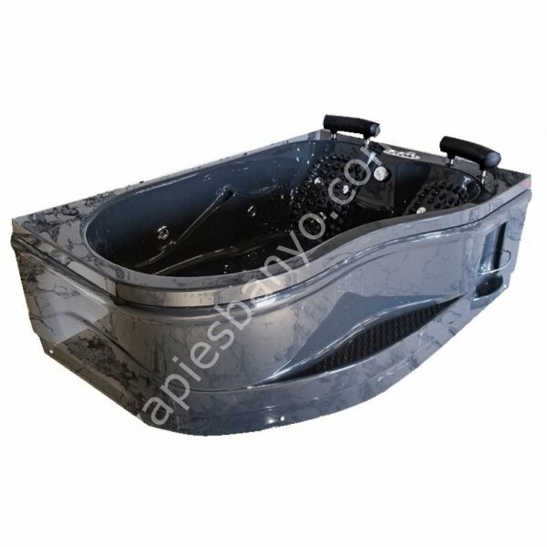 175 X 120 ÇİFT KİŞİLİK JAKUZİ SİYAH SAĞ