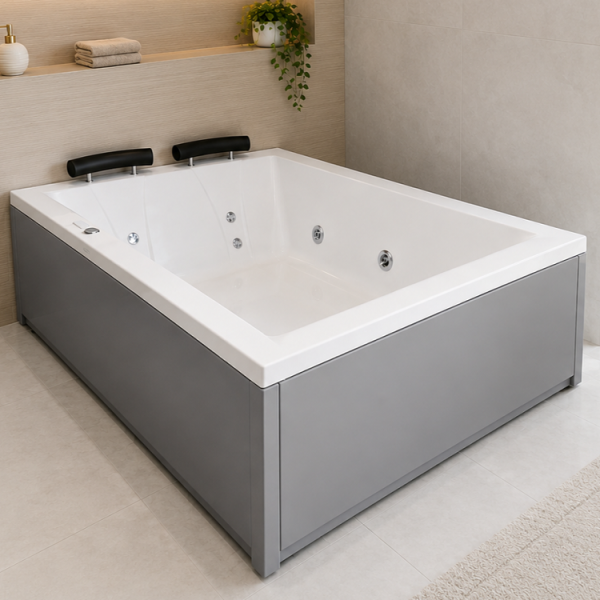 180 x 120 İKİ KİŞİLİK GRİ PANELLİ JAKUZİ